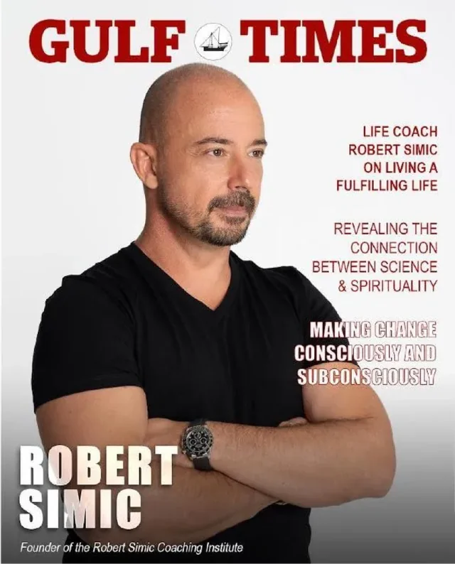 Robert Simic on the cover of Gulf Times